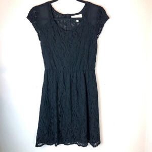 Monteau | Black Lace Fit & Flare Dress